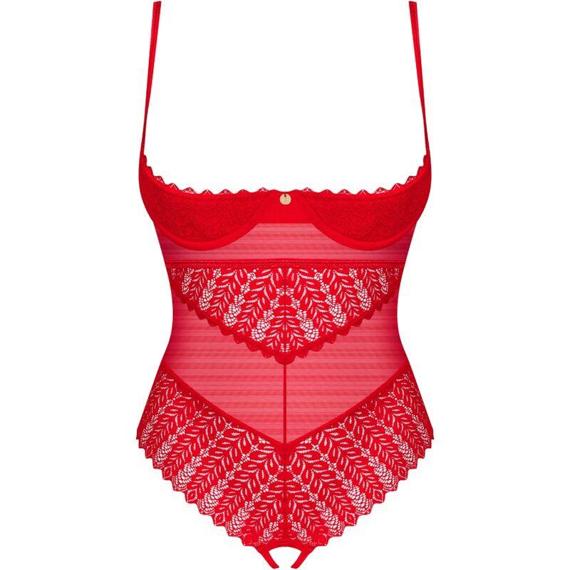 Obsessive - Ingridia Crotchless Teddy Red Xl/Xxl