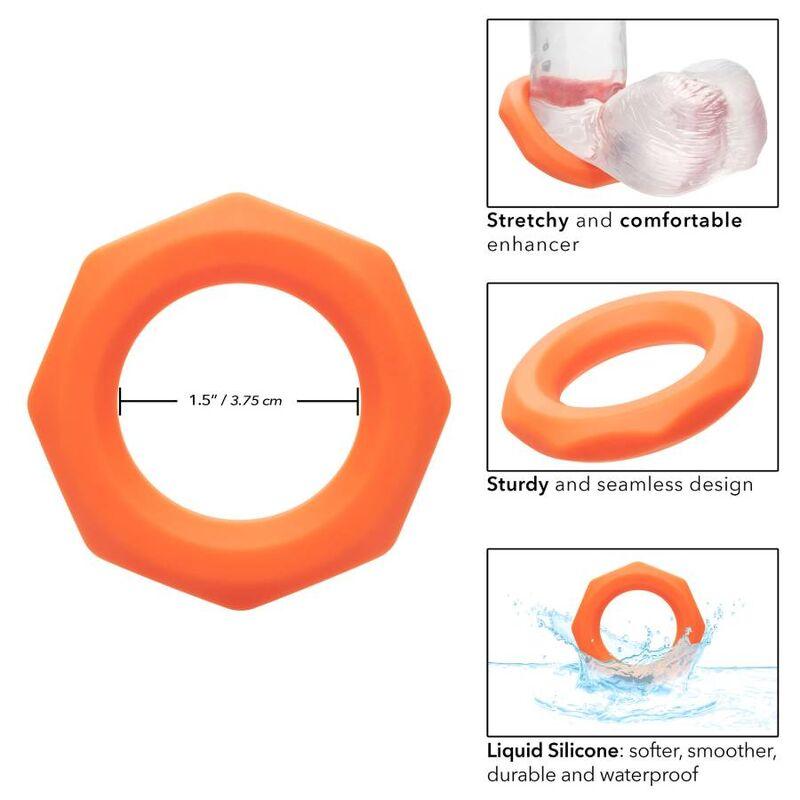 California Exotics Alpha Sexagon Ring Orange