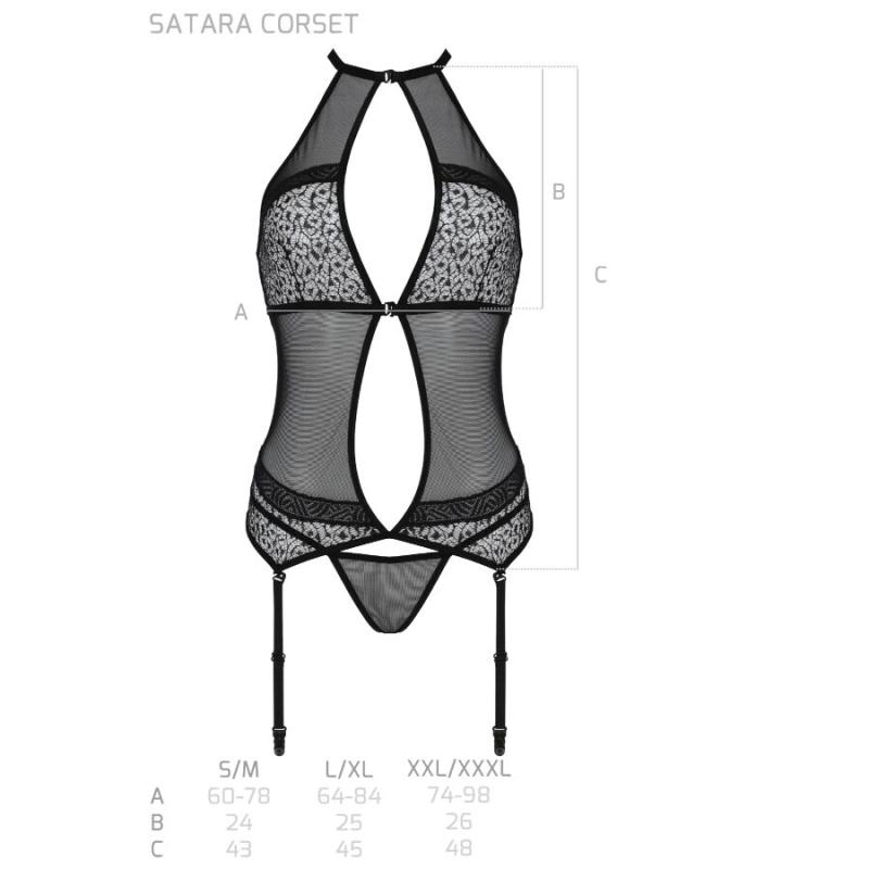 Passion - Satara Corset Erotic Line Black S/M