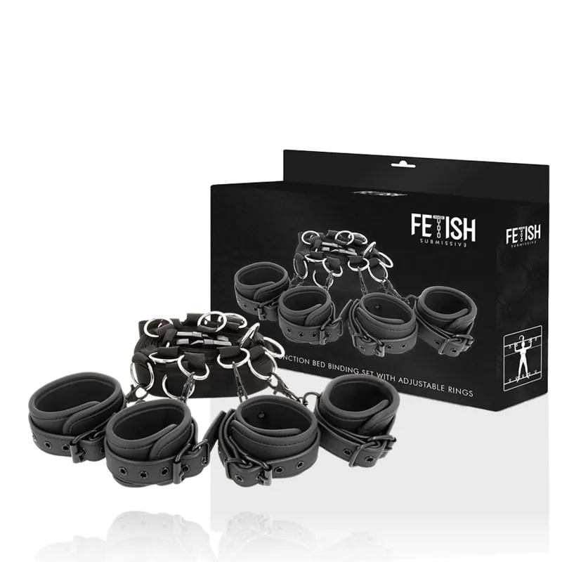 Fetish Submissive LuxuryBed Restraints Set - Sada Pút