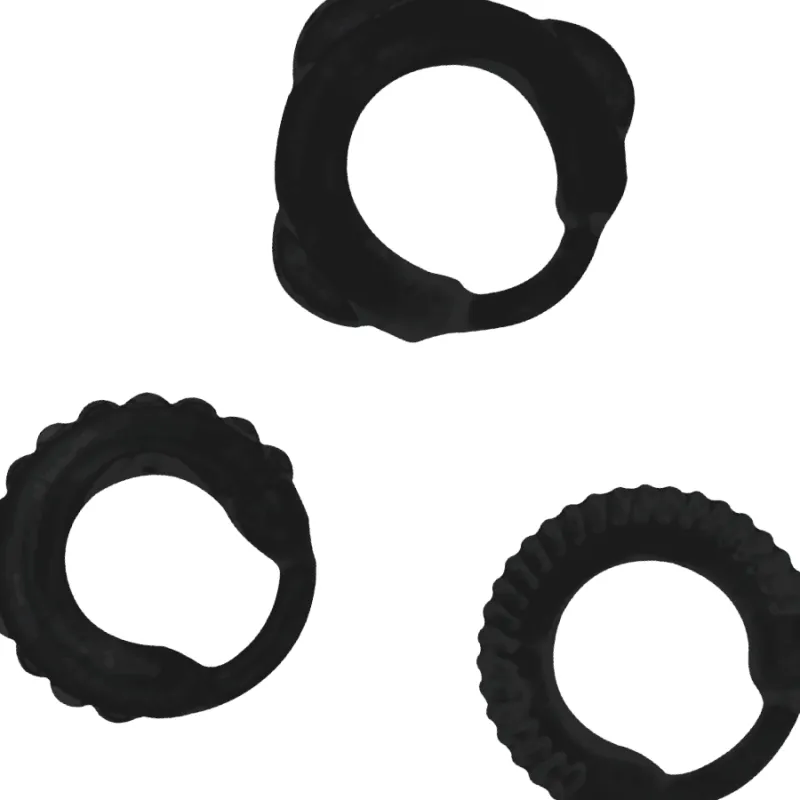 Addicted Toys  C-Ring Set Black - Krúžky Na Penis