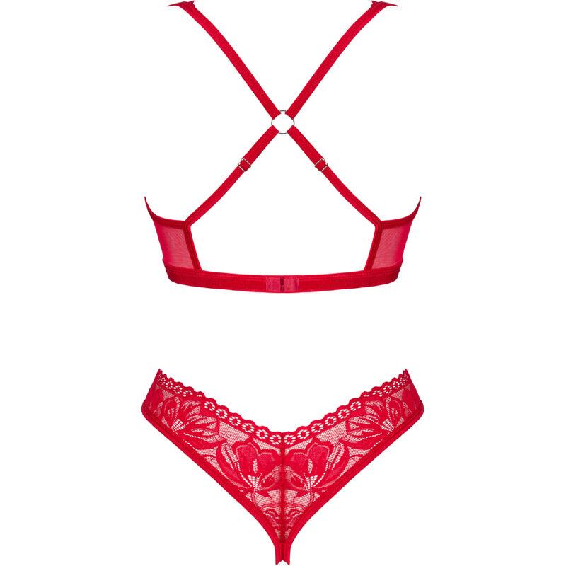 Obsessive - Lacelove Cupless Two Pieces Set Red M/L