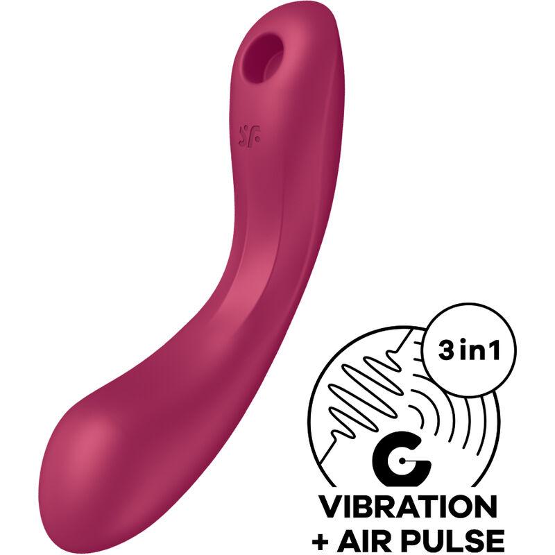 Satisfyer - Curve Trinity 1 Air Pulse Vibration Red - Stimulátor
