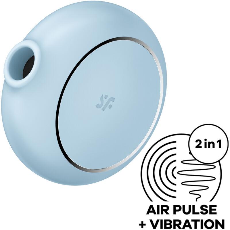Satisfyer Pro To Go 3 Air Pulse Stimulator & Vibrator - Blue - Stimulátor Klitorisu