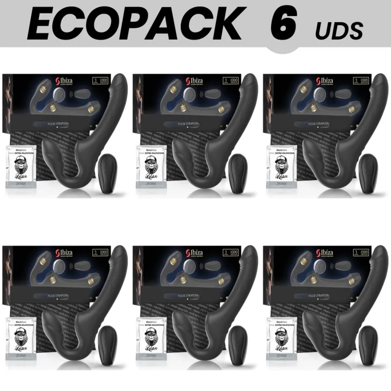 Ecopack 6 Units - Ibiza Strapless Vibrator With Remote Control Button
