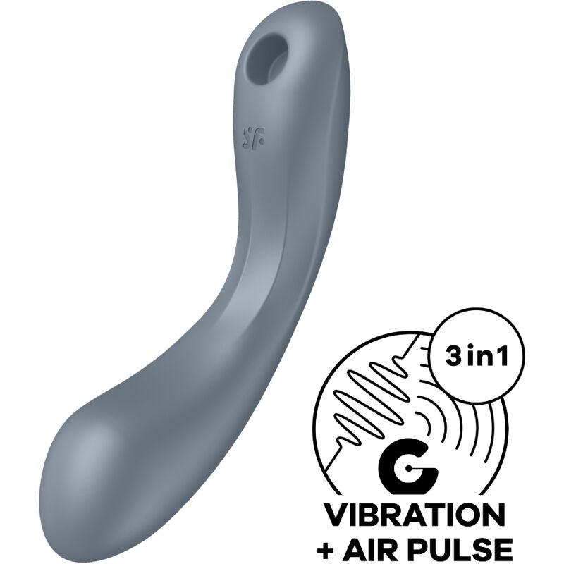 Satisfyer - Curve Trinity 1 Air Pulse Vibration Grey - Stimulátor