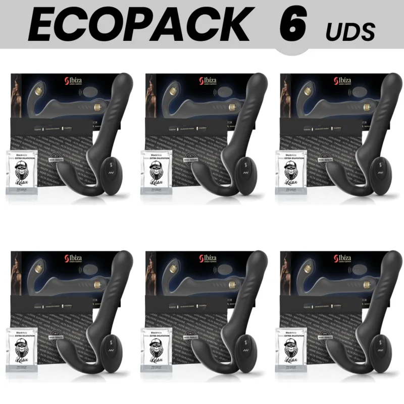 Ecopack 6 Units - Ibiza Remote Control Strapless Vibrator