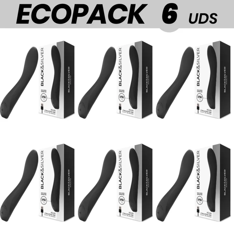 Ecopack 6 Units - Black&Amp;Silver Kean Vibrator Touch Control
