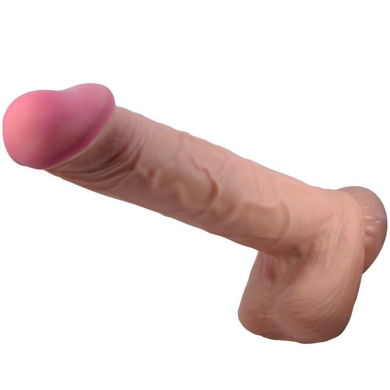Pretty Love - Sliding Skin Series Realistic Dildo With Sliding Skin Suction Cup Brown 26 C