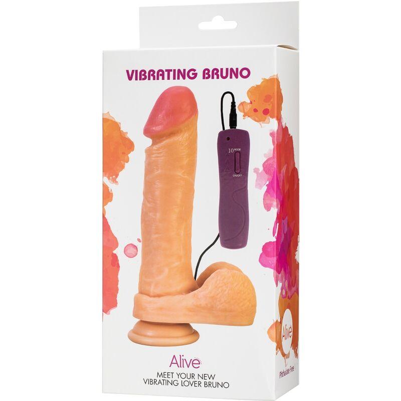 Alive - Bruno Realistic Penis Vibrator 22 Cm